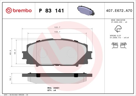 Brembo p83 141