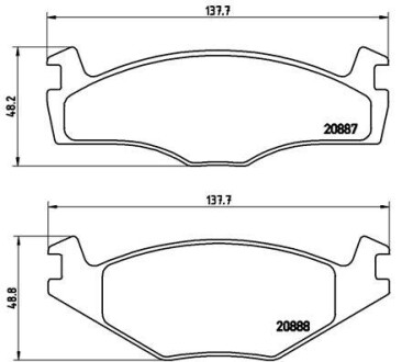 Гальмівні колодки дискові brembo p85 024