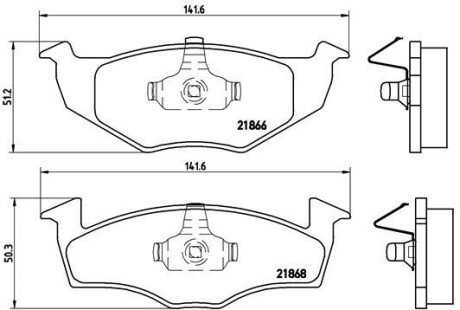 Гальмівні колодки дискові brembo p85 031