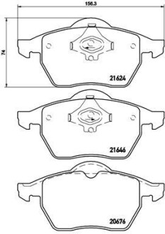 Тормозные колодки дисковые brembo p85 036