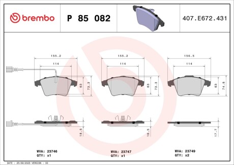 Brembo p85 082