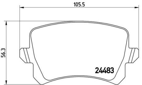 Комплект гальмівних колодок brembo p85108