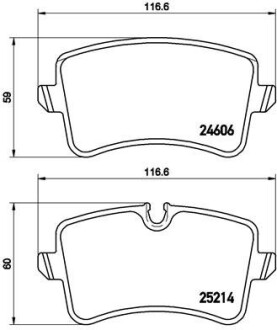 Комплект гальмівних колодок brembo p85 119