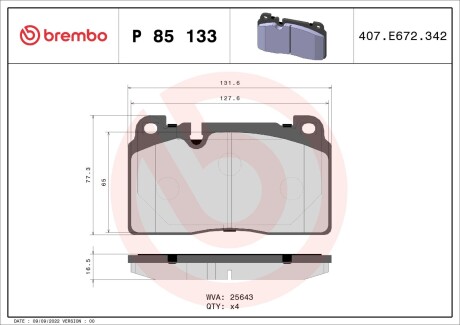 Brembo p85 133