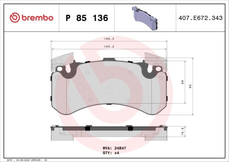 Brembo p85 136