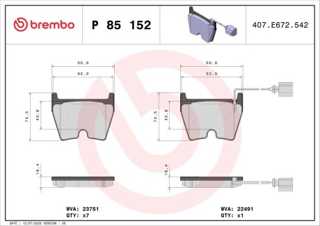 Brembo p85 152