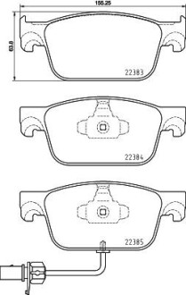 Гальмівні колодки дискові brembo p85 153