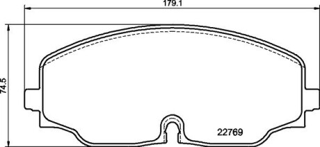 Тормозные колодки дисковые brembo p85176 (фото 1)