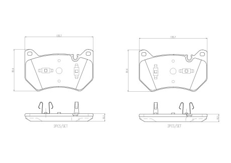 Гальмівні колодки дискові brembo p85181 (фото 1)