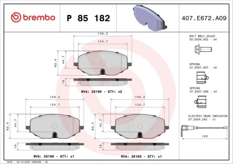 Brembo p85 182