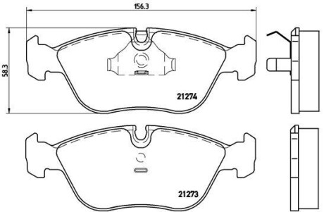 Гальмівні колодки дискові brembo p86 013