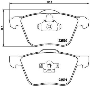 Комплект гальмівних колодок brembo p86 022