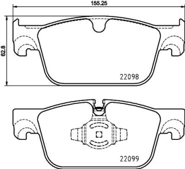 Гальмівні колодки дискові brembo p86 028