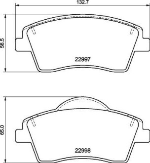 Гальмівні колодки дискові brembo p86033 (фото 1)