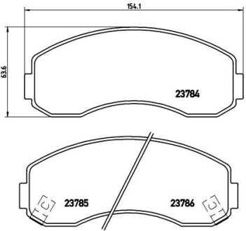 Гальмівні колодки дискові brembo p99 003