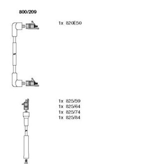 Провода зажигания Ford Transit 1.6/2.0 86-92 (к-кт) bremi 800/209