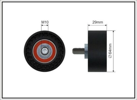 Ролик натяжной (64хM10х)29) caffaro 1308