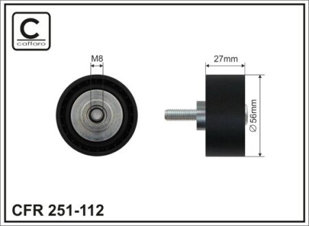 ROLKA PLASTIKOWA GŁADKA BMW caffaro 251-112