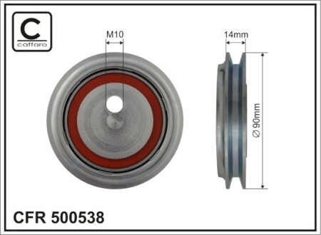 Ролик паска приводного 90x10x14 caffaro 500538