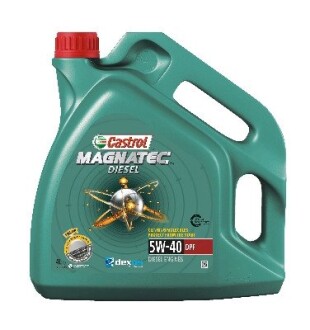 Масло ДВС 5W-40 MAGNATEC DIESEL DPF API SN/CF, ACEA C3, GM dexos2, 4л, синт. castrol 15C4AA