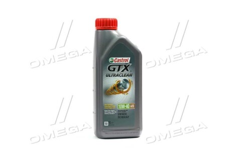 Масло ДВС 10W-40 GTX ULTRACLEAN API SN, ACEA A3/B4, RN 0700/RN 0710, 1л, п/синт. castrol 15DE17