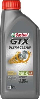 Масло ДВС 10W-40 GTX ULTRACLEAN API SP, ACEA A3/B4, RN 0700/RN 0710, 1л, castrol 15F120