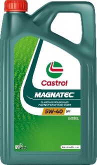 Масло ДВС 5W-40 MAGNATEC DIESEL DPF API SN/CF, ACEA C3, GM dexos2, 5л,синт. castrol 15F913