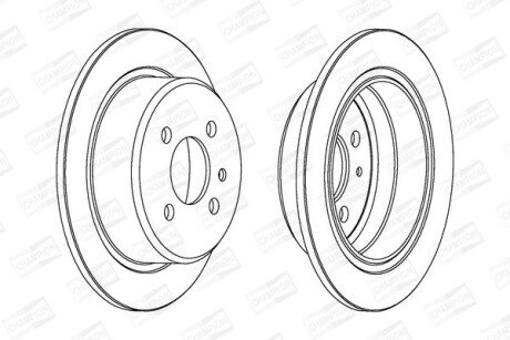 BMW диск гальмівний задній E30 316/325 82-94 (258*10) champion 561132CH