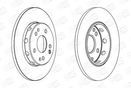 DB диск гальмівний передн. W124 champion 561332CH