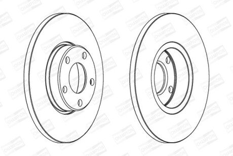 VW диск гальмівний перед.Audi 100/A4/A6 champion 561547CH