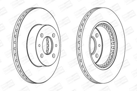 RENAULT диск гальмівний передн.Laguna 1.8I/2.0I,2.2D 95- champion 561592CH