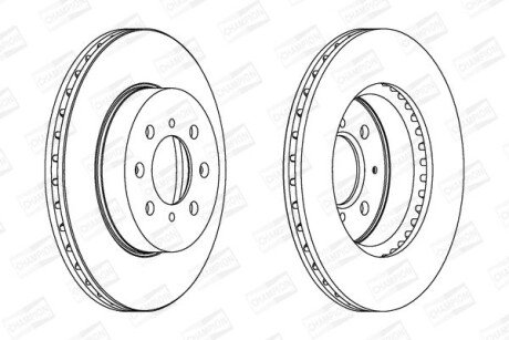 HONDA диск гальмівний передній (262mm)Civic 94-,CRX,Rover champion 561630CH