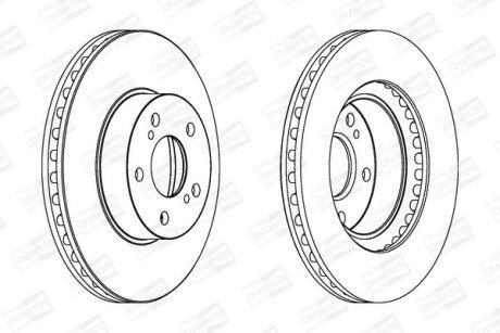 SUBARU диск гальмівний перед.Impreza,Legacy 92- champion 561666CH