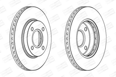 FORD диск гальмівний передн. Mondeo 94- Scorpio -98 (260*24) champion 561678CH