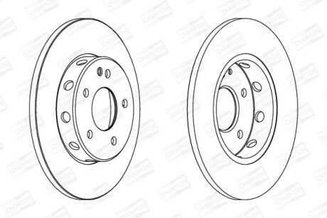 DB диск гальмівний перед. W202 93- champion 561696CH
