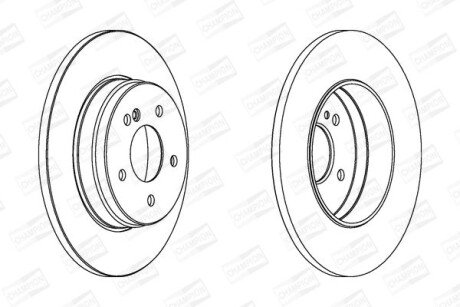 DB диск гальмівний задній W/S210 96- champion 562051CH