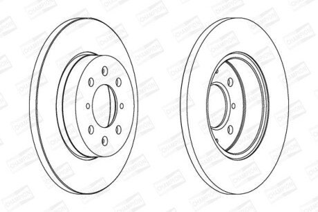 ROVER диск гальмівний передній 200,400 1.4/2.0 90- champion 562082CH