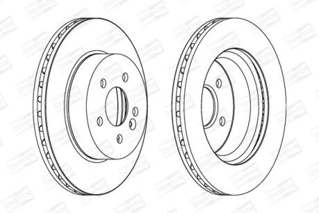 DB диск гальмівний передн. (вентил.) W163 (ML-klasse) champion 562099CH