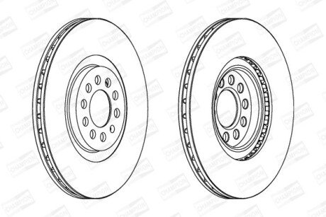 VW диск гальмівний передній Audi A3,Golf IV,Skoda SuperB 99- champion 562132CH