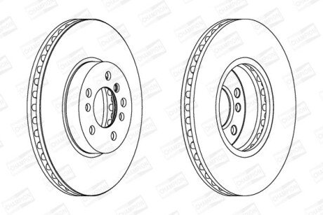 BMW диск гальмівний передн.X5 E53 00- champion 562134CH-1