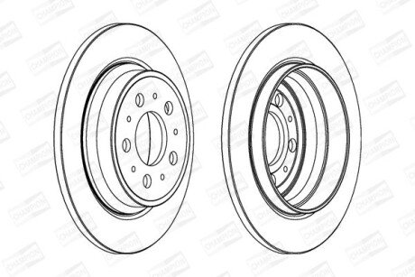 VOLVO диск гальмівний задн.S60/S80 V70/XC70 champion 562174CH