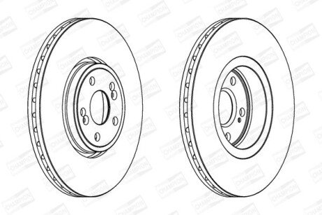 RENAULT диск гальмівний передн. Espace IV,Vel Satis 06- champion 562187CH-1