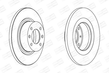 CITROEN гальмівний диск задній C5 01-08 champion 562189CH