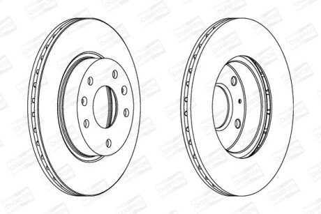 LANDROVER диск гальмівний передн.Freelander 00- champion 562225CH
