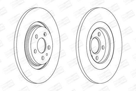 CITROEN диск гальмівний задн.C8,Fiat Ulysse,Lancia,Peugeot 807 02- champion 562246CH