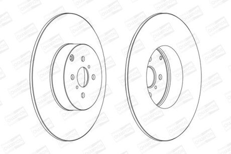 TOYOTA диск гальмівний задн. Corolla -07,Prius 00- champion 562261CH