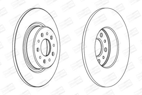 FIAT диск гальмівний задн. Alfa Romeo 156 (276*10) champion 562275CH