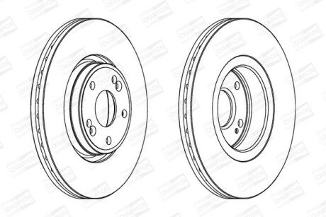 RENAULT диск гальмівний передн.Laguna II 01- champion 562381CH