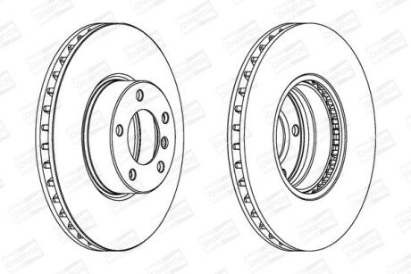 BMW диск гальмівний передн.5 серія E39 00- champion 562384CH-1