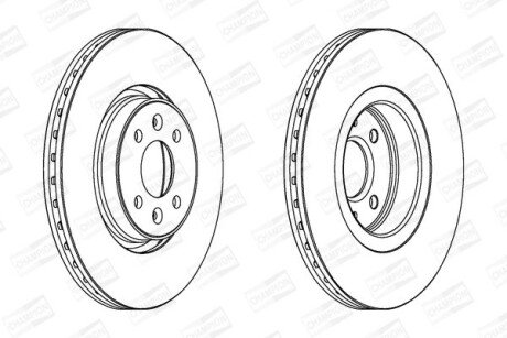 RENAULT диск гальмівний передн.Scenic II 03- champion 562410CH